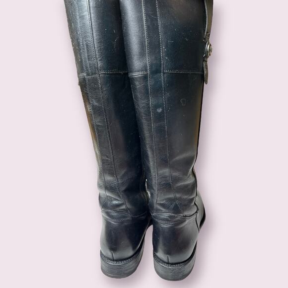 Frye 3476095 Melissa Inside Zip Black Riding Boots - Picture 6 of 9